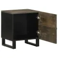 Tables de chevet 2 pcs noir 40x33x46 cm bois de manguier solide