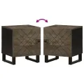 Tables de chevet 2 pcs noir 40x33x46 cm bois de manguier solide