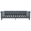 Lit de jour avec gigogne sans matelas gris foncé 100x200 cm