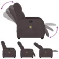 Fauteuil de massage inclinable Marron foncé Tissu