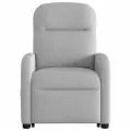 Fauteuil inclinable de massage électrique gris nuage tissu