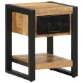 Tables de chevet 2 pcs bois de manguier massif brut