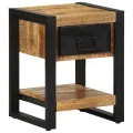 Tables de chevet 2 pcs bois de manguier massif brut