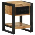 Tables de chevet 2 pcs bois de manguier massif brut