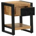 Tables de chevet 2 pcs bois de manguier massif brut