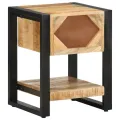 Tables de chevet 2 pcs bois de manguier massif brut