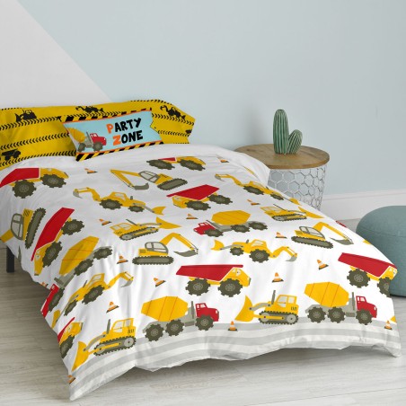 Duvet cover set HappyFriday Mr Fox Machinery Multicolour Single 2 Piec