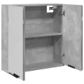 Armoire à miroir de salle de bain gris béton bois d'ingénierie