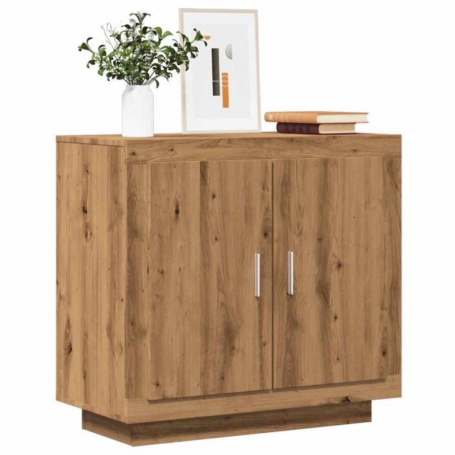 Buffet chêne artisanal 80x40x75 cm bois d'ingénierie