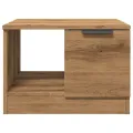 Table basse chêne artisanal 50x50x36 cm bois d'ingénierie