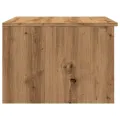 Table basse chêne artisanal 50x50x36 cm bois d'ingénierie