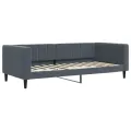 Lit de repos sans matelas gris foncé 90x200 cm velours