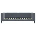 Lit de repos sans matelas gris foncé 90x200 cm velours