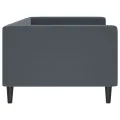 Lit de repos sans matelas gris foncé 90x200 cm velours