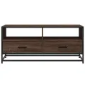 Table basse chêne marron 100x50x45cm bois d'ingénierie et métal