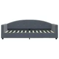 Lit de repos gris foncé 80x200 cm velours