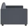 Lit de repos gris foncé 80x200 cm velours