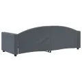 Lit de repos gris foncé 80x200 cm velours
