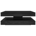 Table basse rotative à 360 degrés chêne noir 90x90x34,5 cm