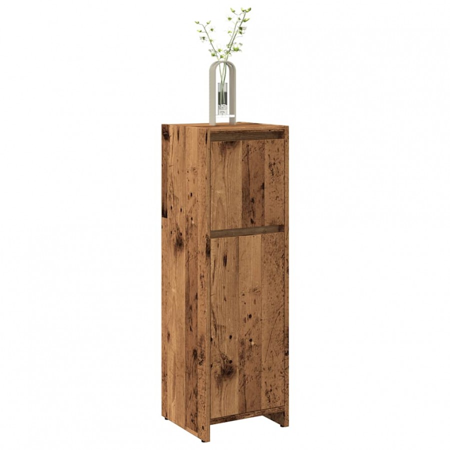 Armoire de salle de bain vieux bois 30x30x95 cm bois ingénierie