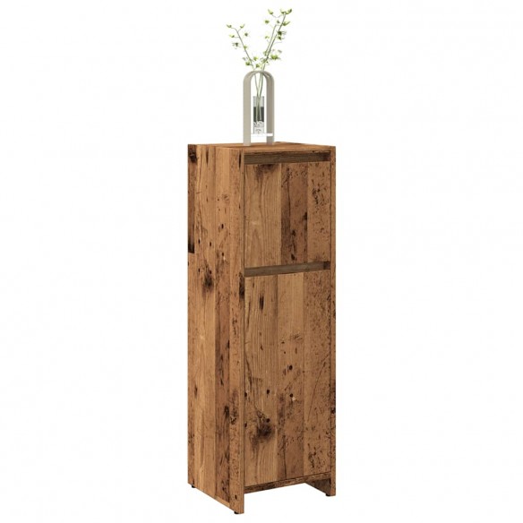 Armoire de salle de bain vieux bois 30x30x95 cm bois ingénierie