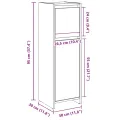 Armoire de salle de bain vieux bois 30x30x95 cm bois ingénierie
