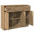Buffet chêne artisanal 91x28x75 cm bois d'ingénierie