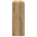 Buffet chêne artisanal 91x28x75 cm bois d'ingénierie