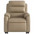 Fauteuil inclinable de massage électrique cappuccino similicuir