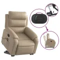 Fauteuil inclinable de massage électrique cappuccino similicuir