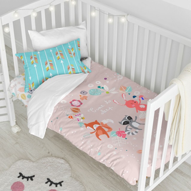 Parure de couette HappyFriday Moshi Moshi Fantasy Multicouleur Lit de