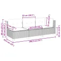 Canapé de jardin avec coussins 3 places beige résine tressée