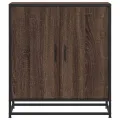 Buffet chêne marron 68x35x76 cm bois d'ingénierie et métal