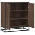 Buffet chêne marron 68x35x76 cm bois d'ingénierie et métal