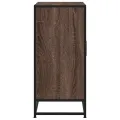 Buffet chêne marron 68x35x76 cm bois d'ingénierie et métal