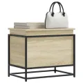 Boîte de rangement avec couvercle chêne sonoma bois ingénierie