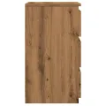 Table de chevet chêne artisanal 40x35x62,5 cm bois d'ingénierie
