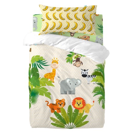 Dekbedovertrek set HappyFriday Mr Fox Wild Multicolour Wieg voor baby'