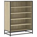 Armoire à chaussures chêne sonoma bois d'ingénierie et métal
