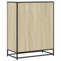 Armoire à chaussures chêne sonoma bois d'ingénierie et métal