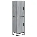 Buffet haut sonoma gris 35,5x35x139 cm bois d'ingénierie métal