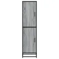 Buffet haut sonoma gris 35,5x35x139 cm bois d'ingénierie métal