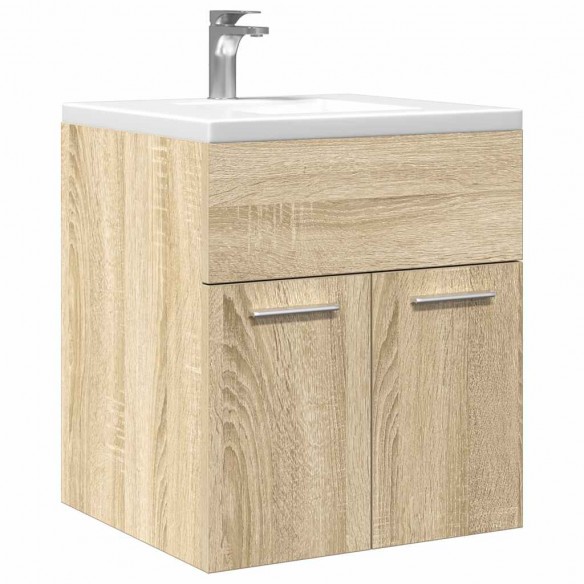 Armoire lavabo de salle de bain chêne sonoma 41x38,5x46 cm