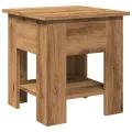 Table basse chêne artisanal 40x40x42 cm bois d'ingénierie