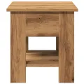 Table basse chêne artisanal 40x40x42 cm bois d'ingénierie