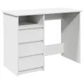 Bureau blanc 102x50x75 cm bois d'ingénierie