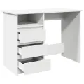 Bureau blanc 102x50x75 cm bois d'ingénierie