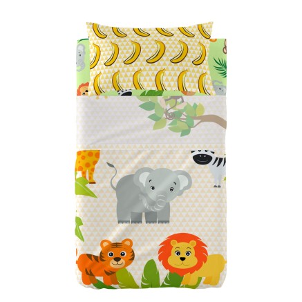 Set beddengoed HappyFriday Mr Fox Wild Multicolour Wieg voor baby's 2