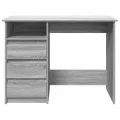Bureau sonoma gris 102x50x75 cm bois d'ingénierie