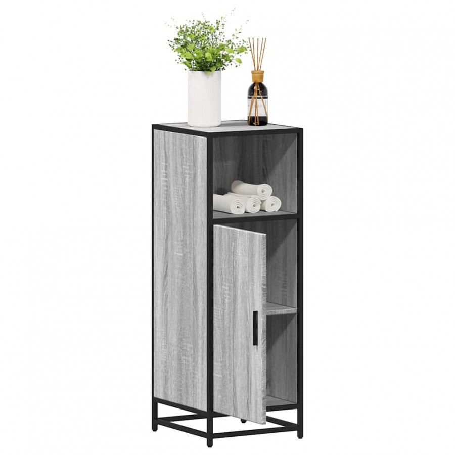 Armoire de salle de bain sonoma gris 35x37,5x100 cm